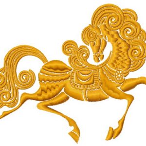 Magnificent horse embroidery design