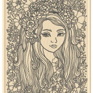 Magnificent portrait embroidery design