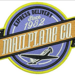 Mailplane co. embroidery design