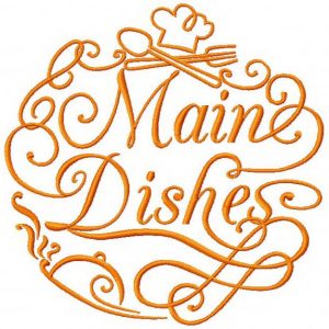Main dishes embroidery design