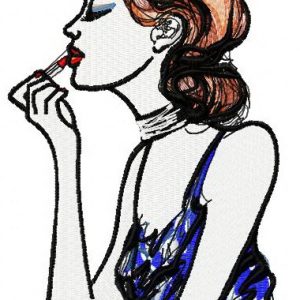 Makeup embroidery design