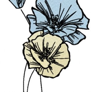 Mallow embroidery design