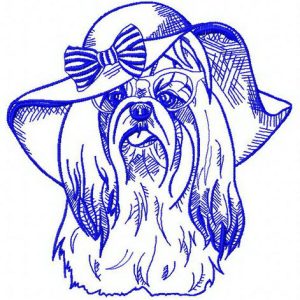Maltese dog 2 embroidery design