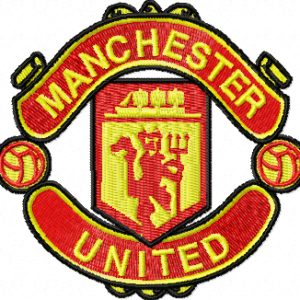 Manchester United Football Club logo embroidery design