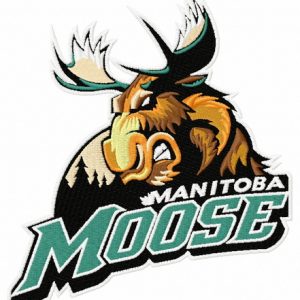 Manitoba Moose logo embroidery design