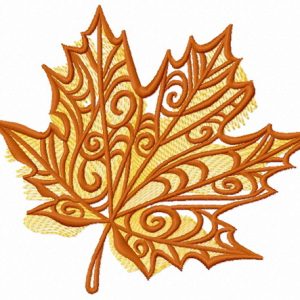 Maple leaf 2 embroidery design