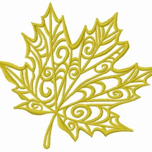 Maple leaf 3 embroidery design