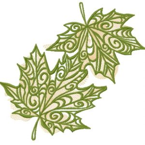 Maple leaves 2 embroidery design