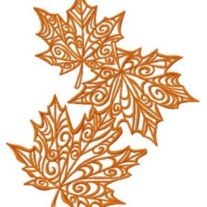 Maple leaves 3 embroidery design