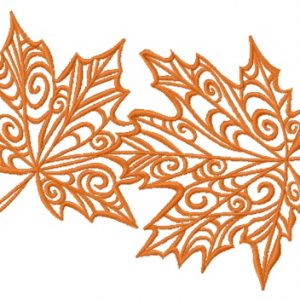 Maple leaves 4 embroidery design