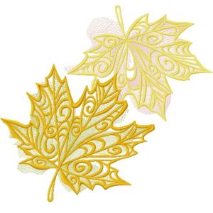 Maple leaves 6 embroidery design