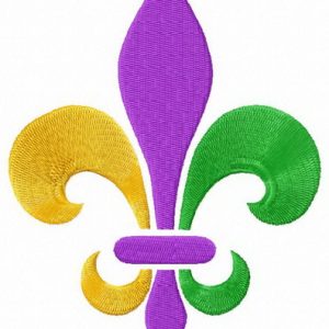 Mardi Gras Fleur-de-lis embroidery design