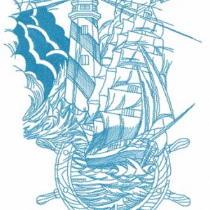 Marine collage 2 embroidery design