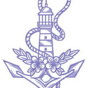 Marine transfiguration embroidery design