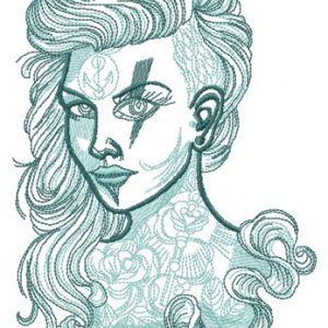Marine witch 2 embroidery design
