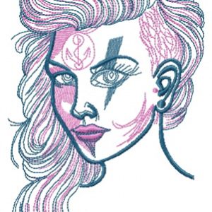 Marine witch 3 embroidery design