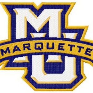 Marquette Golden Eagles logo embroidery design