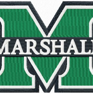 Marshall University logo embroidery design