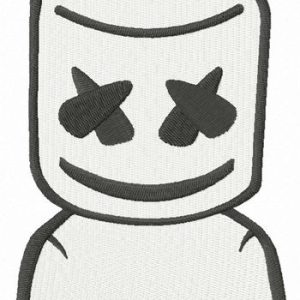 Marshmello DJ embroidery design