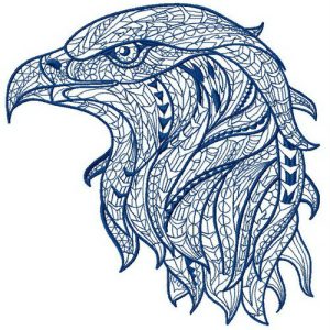 Mosaic eagle 3 embroidery design