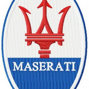 Maserati logo embroidery design