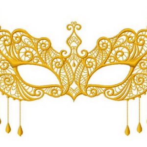 Mask embroidery design
