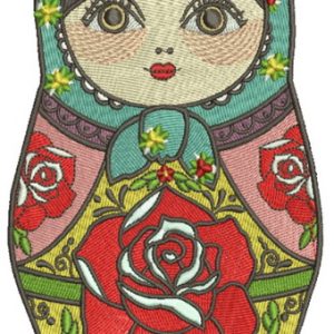 Matryoshka embroidery design