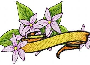 Mayflower with Banner embroidery design