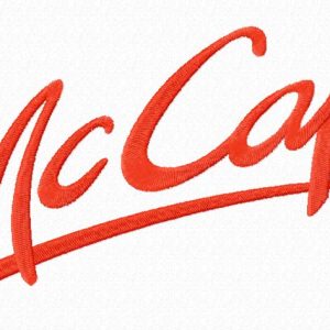 McCafe logo embroidery design