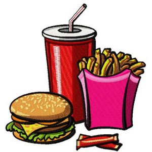 McDonalds combo 2 embroidery design