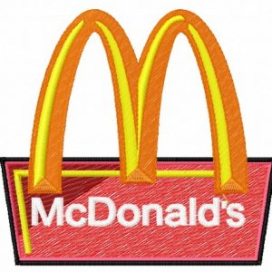 McDonalds logo embroidery design