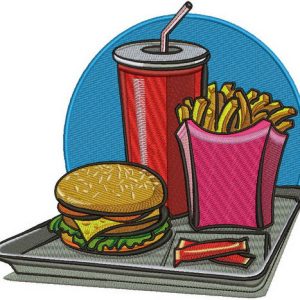 McDonalds combo embroidery design
