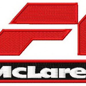 McLaren F1 logo embroidery design