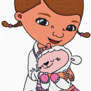 Doc McStuffins and Lambie embroidery design