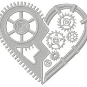 Mechanical heart 2 embroidery design