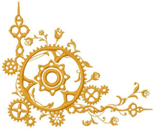 Mechanics embroidery design