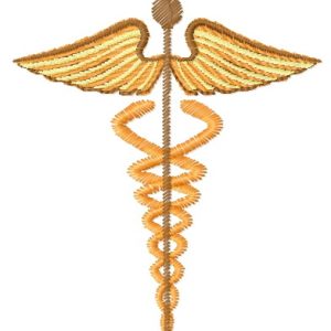 Medical symbol embroidery design