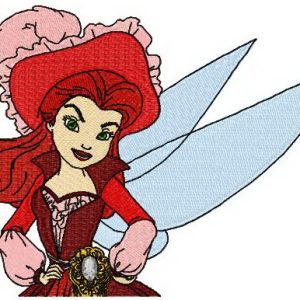Pirate fairy embroidery design