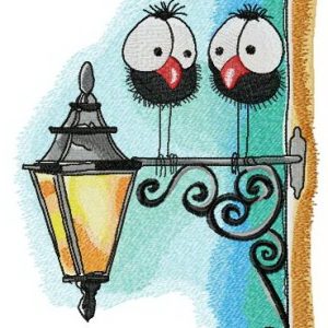 Meeting on lantern embroidery design