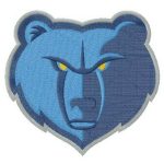 Memphis Grizzlies alternative logo embroidery design