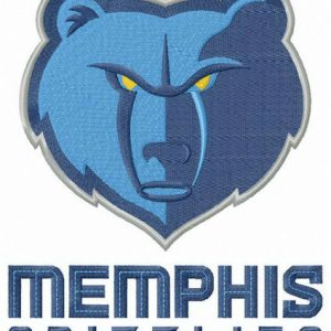 Memphis Grizzlies logo embroidery design