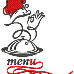 Menu 2 embroidery design