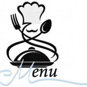 Menu embroidery design