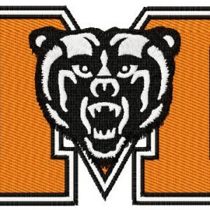Mercer Bears logo embroidery design