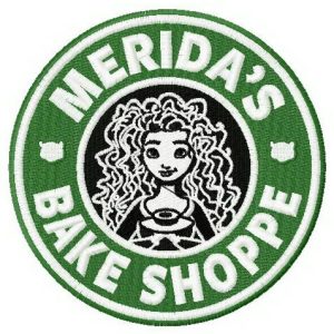 Merida's bake shoppe embroidery design