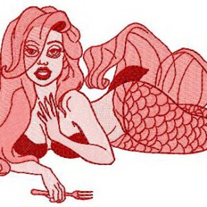 Mermaid  embroidery design