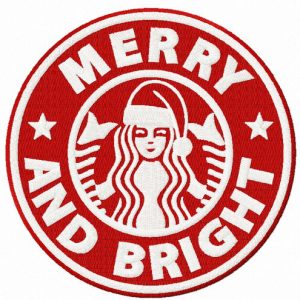 Merry and Bright embroidery design