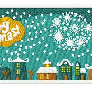 Merry Christmas bookmark 2 embroidery design