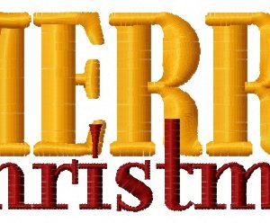 Merry Christmas 7 embroidery design