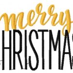 Merry Christmas 12 embroidery design